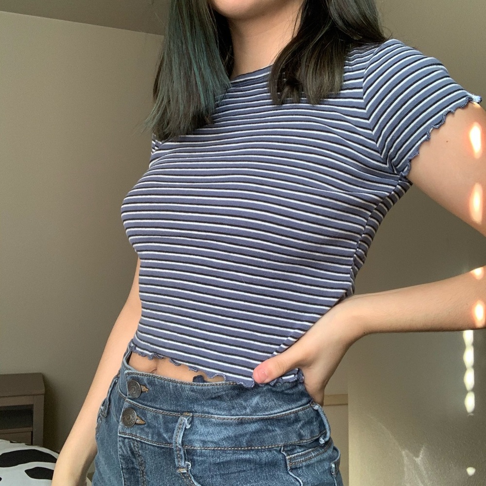 Forever 21 striped cropped top